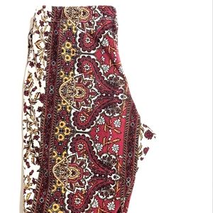 Bootcut Yoga Paisley Stretch Flared Boho Western Soft Pants Small 23" Waist